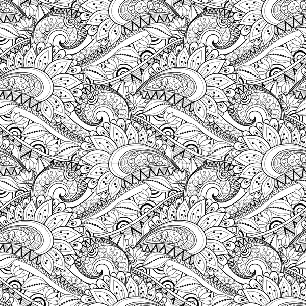 Vector Seamless Monochrome Floral Pattern Stock photo © lissantee