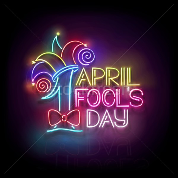 Greeting Card Template for April Fool's Day Stock photo © lissantee