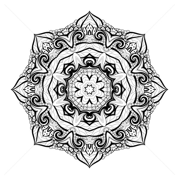 Vecteur belle noir mandala ethniques [[stock_photo]] © lissantee