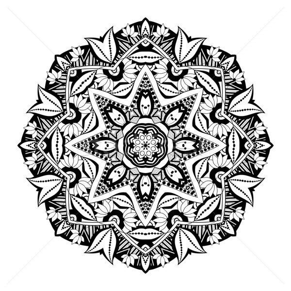 Stock photo: Vector Beautiful Deco Black Mandala