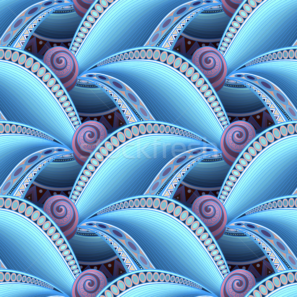 Vector Colored Wave Seamless Pattern Stock photo © lissantee