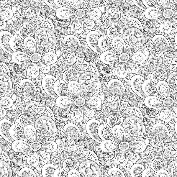 Monochrome Seamless Pattern with Floral Motifs Stock photo © lissantee