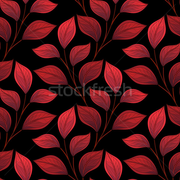 Stock fotó: Vektor · végtelenített · virágmintás · minta · kézzel · rajzolt · textúra