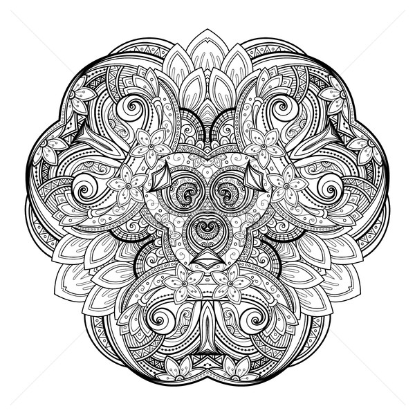Vector Beautiful Deco Monochrome Triangle Stock photo © lissantee