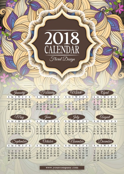 Gekleurd jaar kalender rechthoekig sjabloon mooie Stockfoto © lissantee