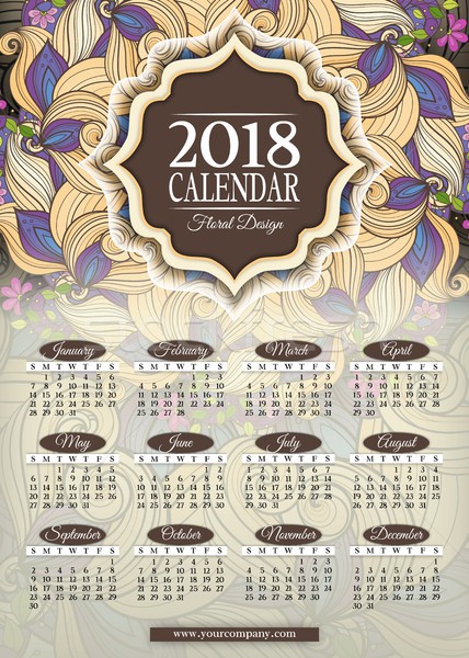 Imagine de stoc: Colorat · an · calendar · dreptunghiular · sablon · frumos