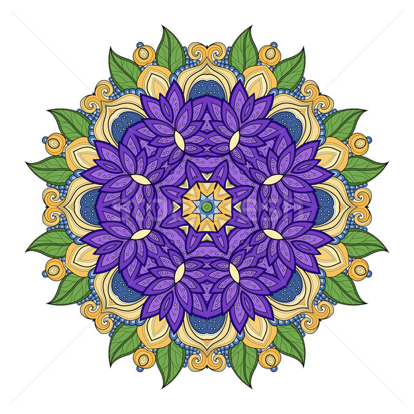 Vector frumos colorat mandala etnic Imagine de stoc © lissantee