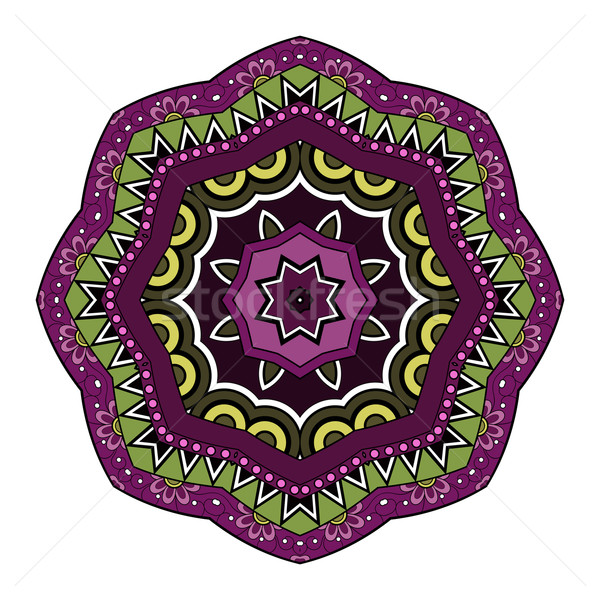 Vector frumos colorat mandala etnic Imagine de stoc © lissantee