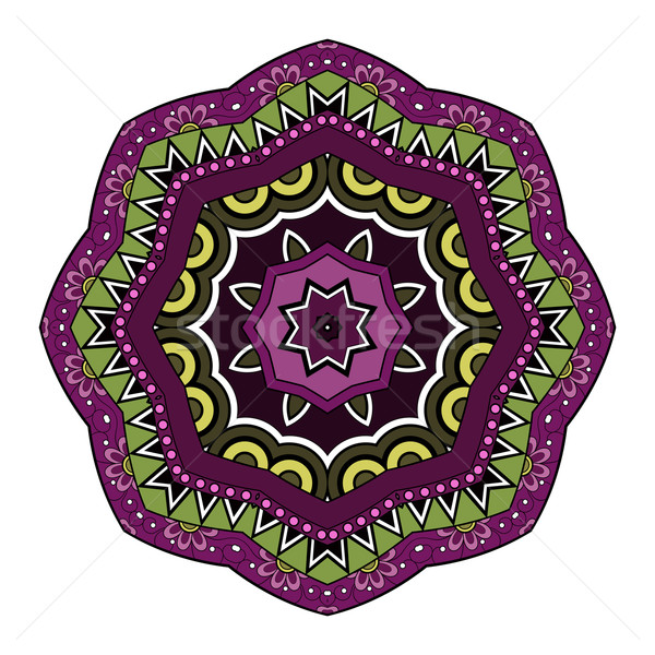 Foto stock: Vector · hermosa · mandala · étnicas