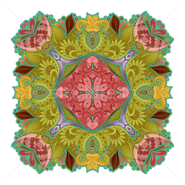 Vector mooie gekleurd contour vierkante Stockfoto © lissantee