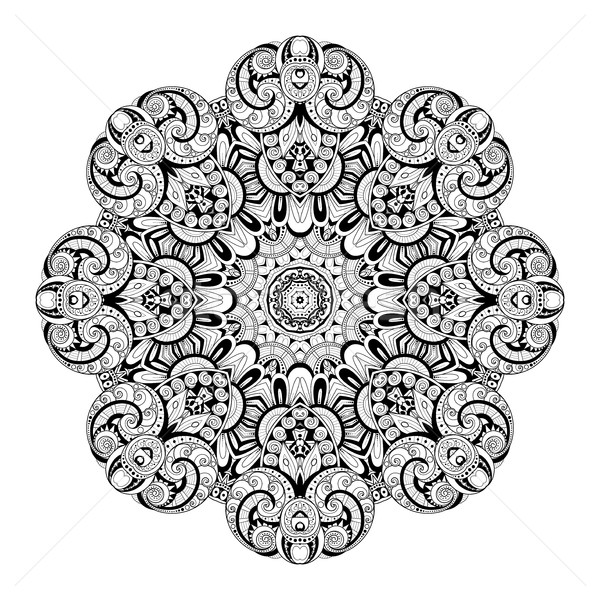 Vector frumos monocrom mandala Imagine de stoc © lissantee