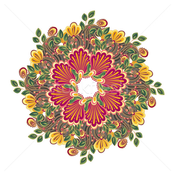 Vector colorat ornament coroana Imagine de stoc © lissantee