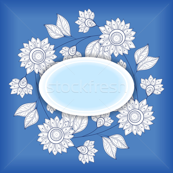 Foto stock: Vetor · floral · ornamento · flores
