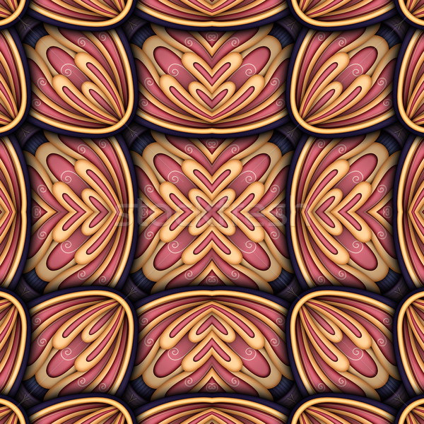 Colored Seamless Tile Pattern, Fantastic Kaleidoscope Stock photo © lissantee