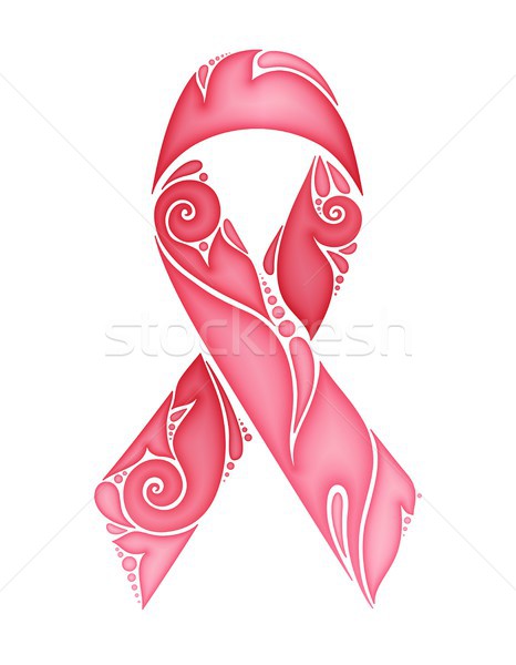 乳腺癌 意識 月 徽 粉紅絲帶 符號 商業照片 © lissantee