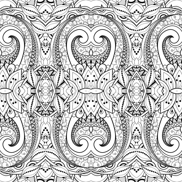 Vector Seamless Abstract Black and White Tribal Pattern Stock photo © lissantee
