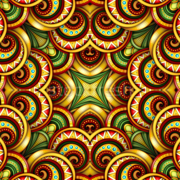 Colored Seamless Tile Pattern, Fantastic Kaleidoscope Stock photo © lissantee