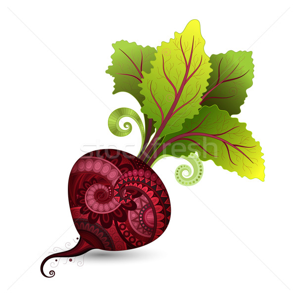 Vector Colored Decorative Beet with Top Stock photo © lissantee