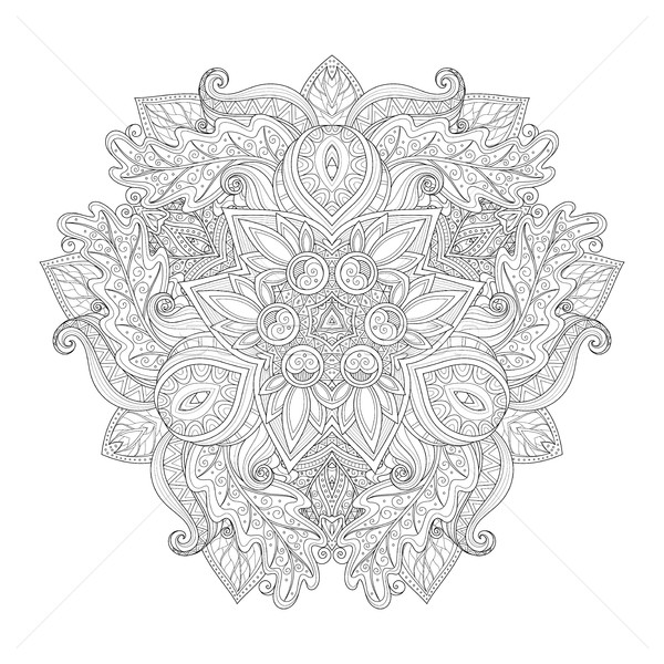 Vector Beautiful Deco Monochrome Triangle Stock photo © lissantee