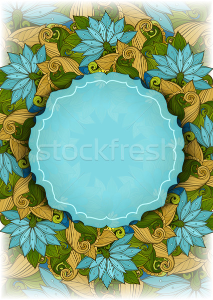 Vector Colored Floral Template with Place for Text Stock photo © lissantee