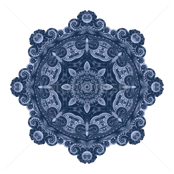 Stock photo: Vector Beautiful Deco Colored contour Mandala