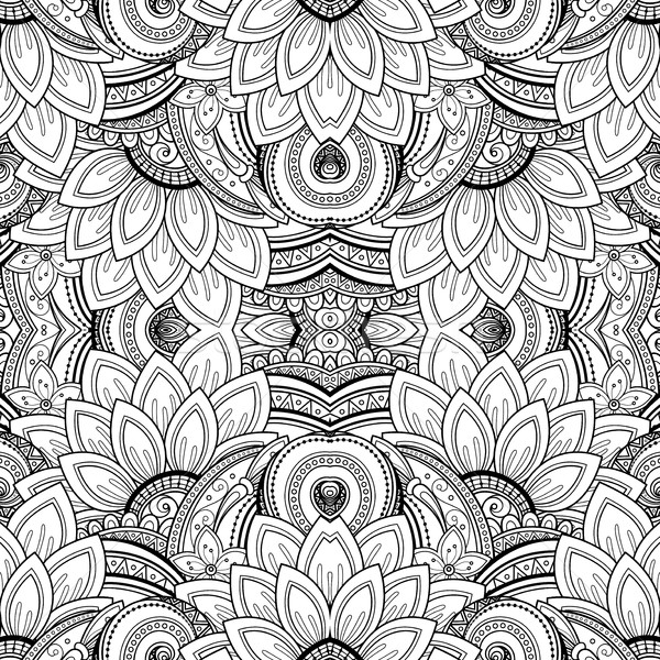 Stock photo: Vector Seamless Abstract Black and White Tribal Pattern