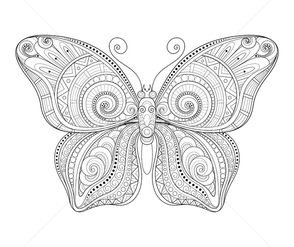 Vector Decorative Ornate Butterfly Stock photo © lissantee