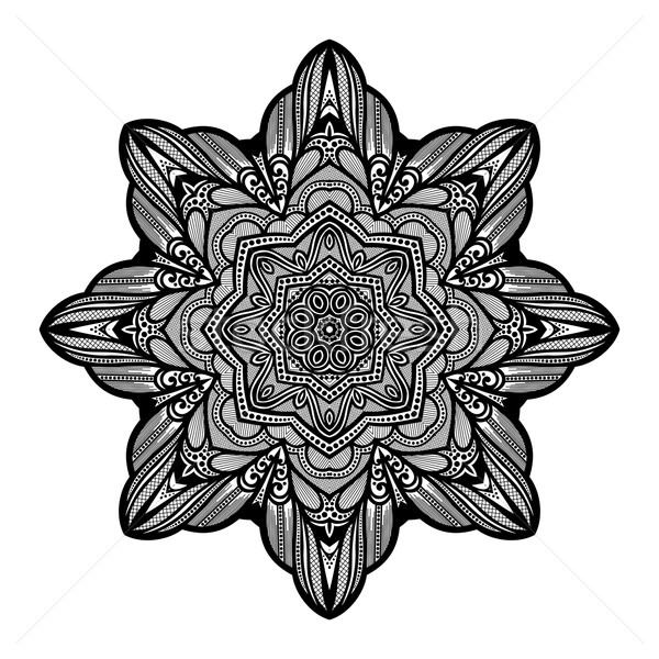 Vecteur belle noir mandala ethniques [[stock_photo]] © lissantee