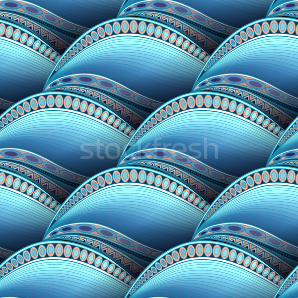 Vector Colored Wave Seamless Pattern Stock photo © lissantee