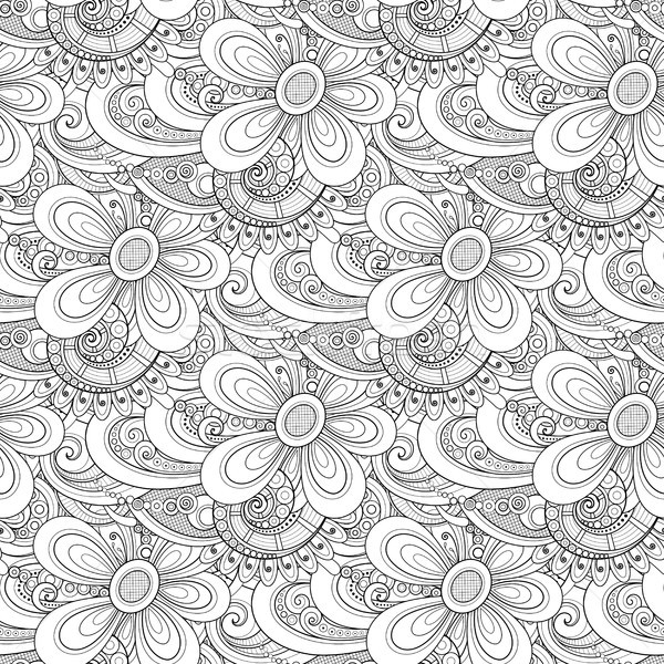 Monokróm végtelen minta virágmintás motívumok végtelen textúra Stock fotó © lissantee