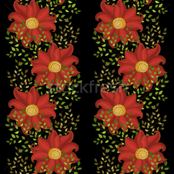 Stock foto: Vektor · floral · Muster · Hand · gezeichnet · Textur