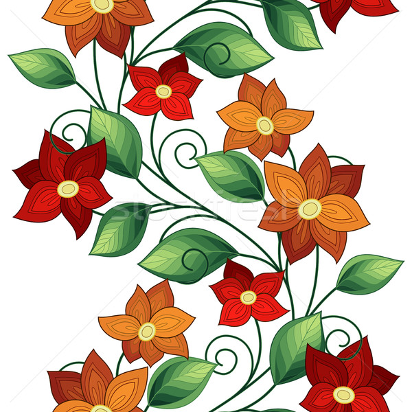 Vecteur floral modèle dessinés à la main texture [[stock_photo]] © lissantee