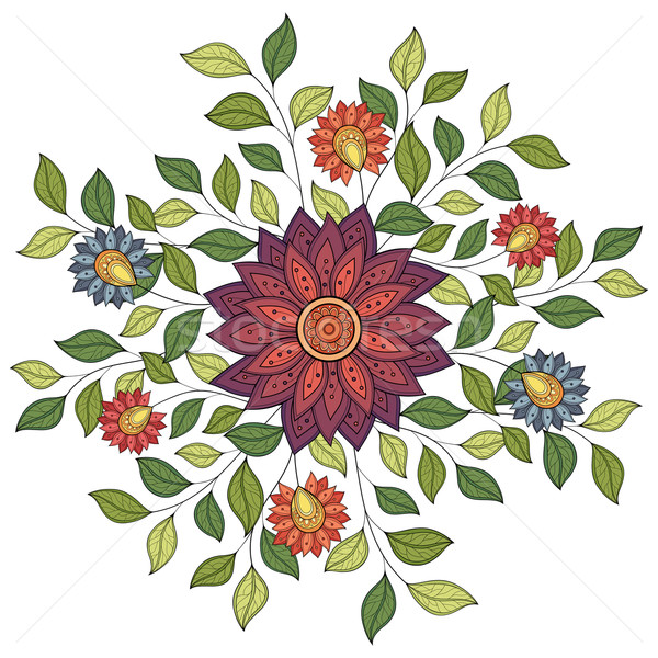 Vector Colored Floral Background Stock photo © lissantee
