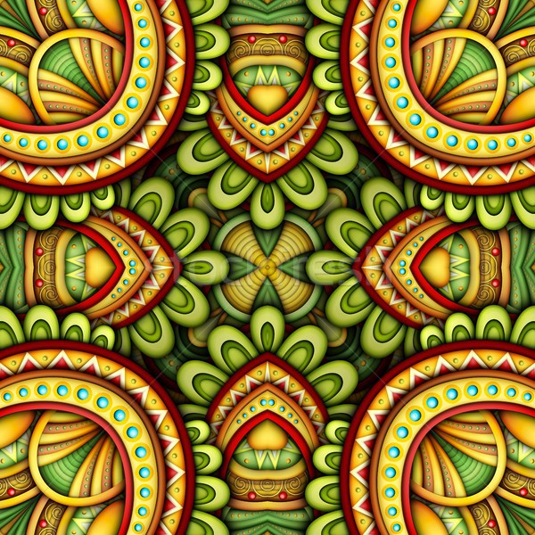 Colored Seamless Tile Pattern, Fantastic Kaleidoscope Stock photo © lissantee