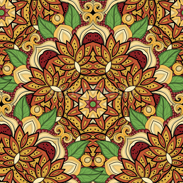 Vector Seamless Colored Ornate Pattern Stock photo © lissantee