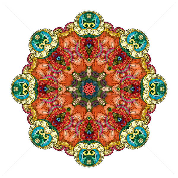 Vector Beautiful Deco Colored contour Mandala Stock photo © lissantee