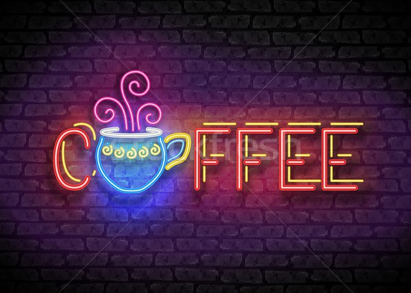 Stock foto: Kaffeehaus · Jahrgang · Kaffeehaus · Label · Restaurant · glänzend