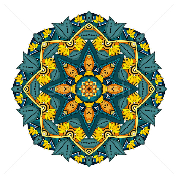 Stock foto: Vektor · schönen · Mandala · ethnischen