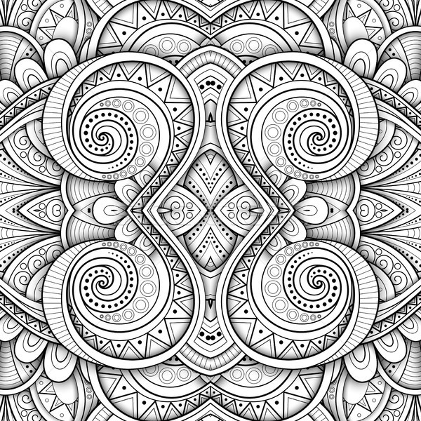 Monochrome Fliese Muster Kaleidoskop unendlich Stock foto © lissantee
