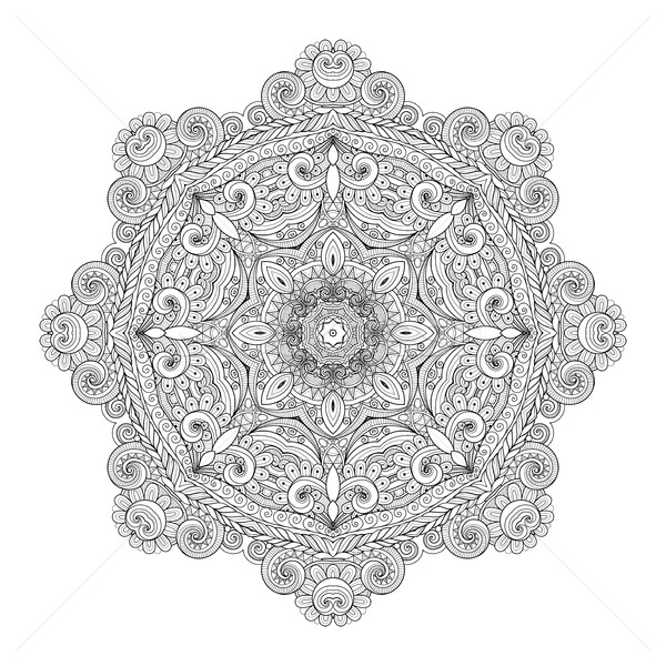 Vector frumos monocrom mandala Imagine de stoc © lissantee