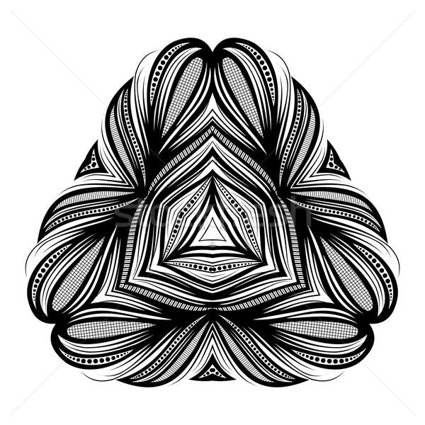 Vector Beautiful Deco Black Triangle Stock photo © lissantee