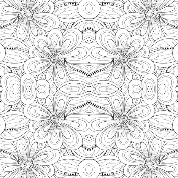 Vector Seamless Abstract Black and White Tribal Pattern Stock photo © lissantee