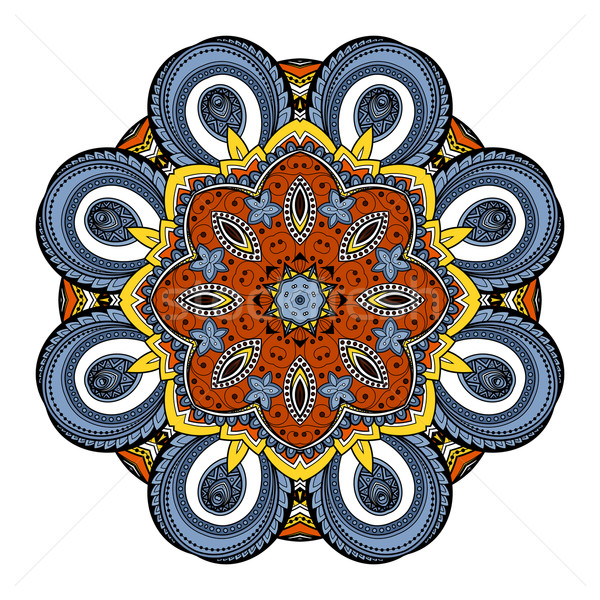 Vector frumos colorat mandala etnic Imagine de stoc © lissantee