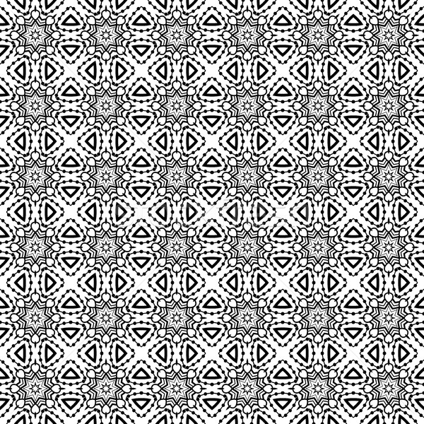 Vector Seamless Vintage Black and White Lace Pattern Stock photo © lissantee