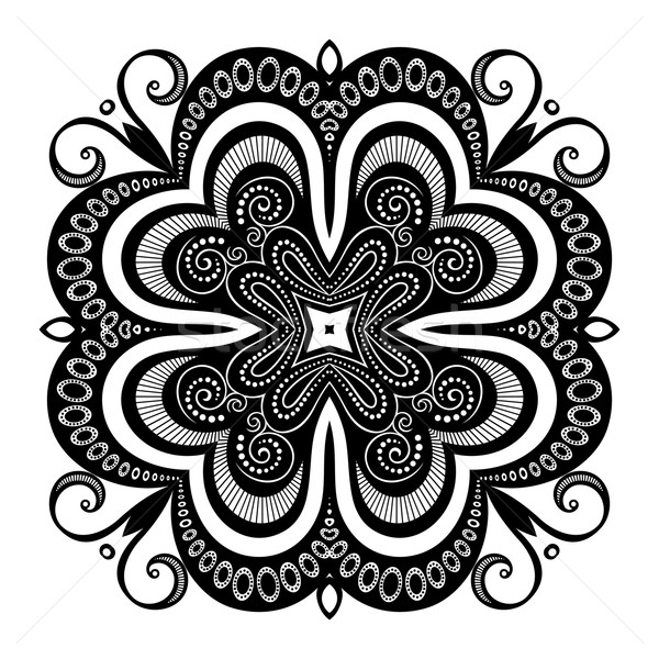 Vektor schönen schwarz Mandala ethnischen Stock foto © lissantee