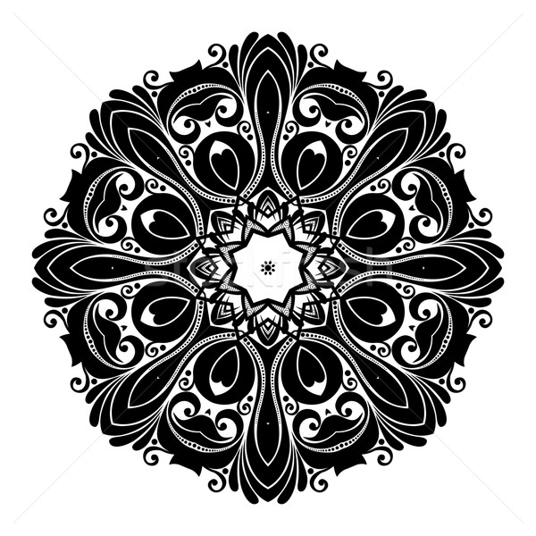 商业照片: 向量 · 美丽 · 黑色 · 曼陀罗 · 设计元素 · 民族