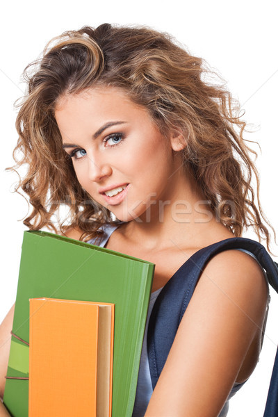 Foto stock: Jóvenes · morena · estudiante · nina · retrato