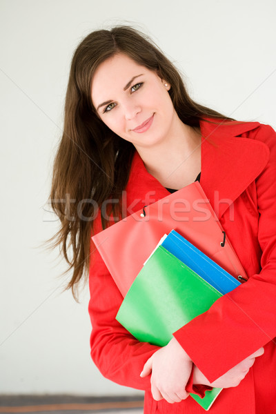 красочный Cute молодые студент женщину счастливым Сток-фото © lithian