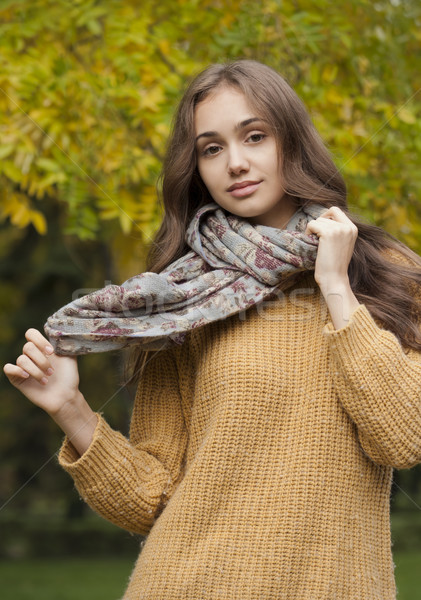 Autumn fashion beauty. Stock photo © lithian