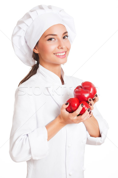 The beautiful chef. Stock photo © lithian